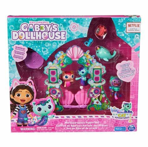 Spin Master Gabby's Puppenhaus Mermaid-lantis Figurenset mit 4 Spielfiguren und Puppenhausmöbel