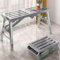 Arbeitsbühne klappbare, Arbeitsplattform, Tragkraft 400Kg – Tragbare, Gerüst Höhenverstellbar, Aluminium Tritthocker, Mehrzweckleiter,140CM