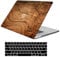 AUSMIX Kompatibel mit MacBook Air 13 Zoll Hülle 2021 2020 2019 2018 Release A2337 M1 A2179 A1932, Laptop Kunststoff Hartschalenhülle + Keyboard Skin Cover,Holzmaserung