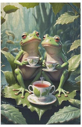 Puzzles Für Erwachsene, 1000 Teile, Frosch, Kreative Holzpuzzles, Praktisches Spiel, Familiendekoration 78×53cm