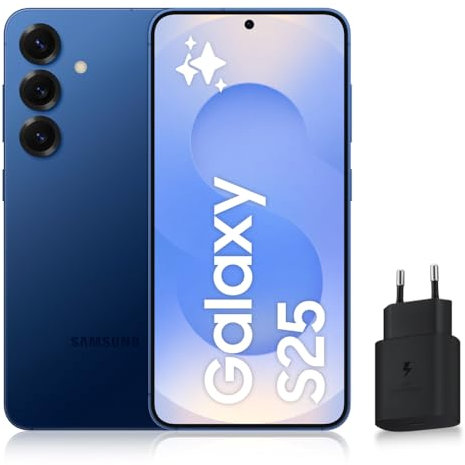 Samsung Galaxy S25, Smartphone Android 5G avec Galaxy AI, 256 Go, Chargeur secteur rapide 25W inclus, Smartphone déverrouillé, Bleu Nuit, Version FR