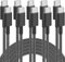 Plnhixt 5Pack 6FT USB C to USB C Cable 60W (3A) Nylon Braided Type C Fast Charging Cord for iPhone 16/16 Plus/16 Pro Max/15/15 Plus/15 Pro Max, MacBook Pro, iPad Pro Air, Samsung S24/S24 Ultra/S23