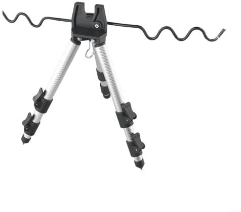 Fishing Rods Tripod Stand Rest For Sea Beach Shore Pier Tackle Telescopic, Retractable Fishing Bracket Tripod Aluminum Foldable Fishing Rod Pole Holder(A Silver)