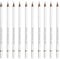QGH 10 Pcs White Charcoal Pencils for Drawing: Professional Drawing Pencil Set for Artists – White Pencils for Highlights, Sketching, Shading –Ideal for Charcoal Drawings, Art, Crafts, Fine Detailing