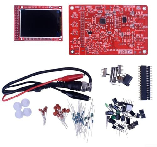 QOXEZY Oscilloscopio digitale palmare da 2,4 pollici TFT con frequenza di campionamento da 1 msps, per sviluppo software personalizzato e strumenti educativi in elettronica (parti di dispersione)