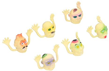 RIZGHWOY Monsters Halloween Fingerpuppen, Realistische Streichspielzeuge für, Partyspaß, Interaktives Spielzeug für, 6er-Pack