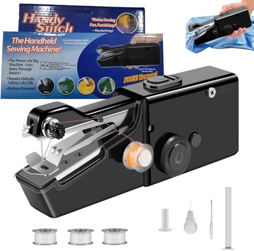 Handheld Sewing Machine, Handheld Cordless Portable Sewing Machine, Suitable for Beginners and Professionals to Use at Home, Dormitory or while raveling