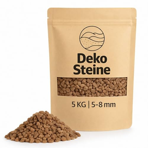 Deko-Granulat braun als farbige Streudeko - 5 kg kleine Deko-Steine Ø 5-8 mm für Gläser, Vasen