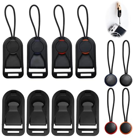 Stalora 8pcs Kameragurt Schnellverschluss Set - Kompatibel mit DSLR, DLSM, Kamera Handschlaufe - Zusätzlich beilegen 8 Ankerschlaufen- Ideal für Kamera Zubehör und Befestigungssystem