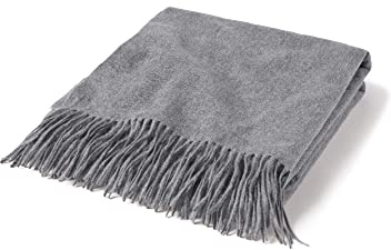 State Cashmere 100% Cachemira Manta con Flecos Muy Suave y cómoda (60 x 50)