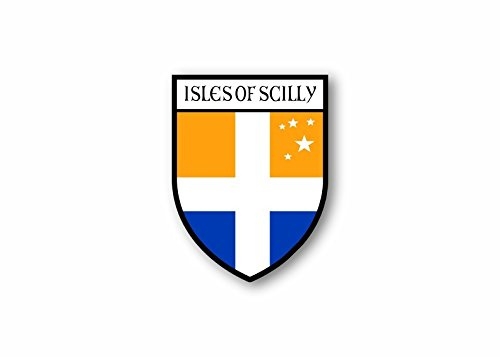 Akacha Sticker county shield car vinyl souvenir decal flag caravan isle of scilly