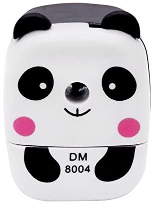 Bleistiftspitzer aus Metall mit Griff, Cartoon-Tier-Bleistiftspitzer für Kinder, Studenten, Büro, Schule, Studenten, Panda, 1 Packung