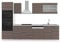 Vicco Küchenzeile R-Line, Edelgrau/Weiß, 300 cm mit Hochschrank, AP Marmor