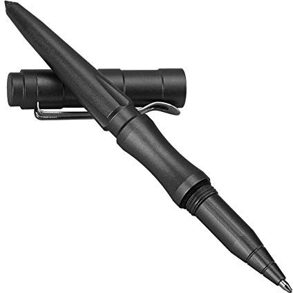 ZUMVIVIN Taktischer Stift Persönlicher Selbstverteidigungs Militärstift Multifunktionales Sicherheitsüberlebenswerkzeug für den täglichen Gebrauch, Schwarz