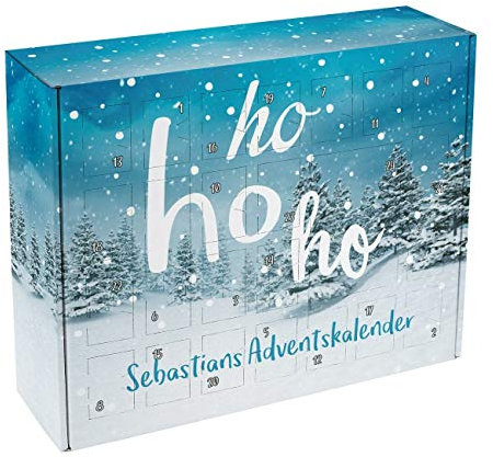 Herz & Heim® Ho Ho Ho! Adventskalender zum Befüllen mit Ihrem Wunschnamen personalisiert