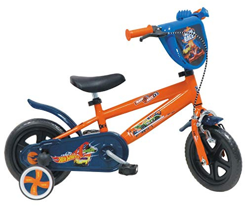 Mondo Kids' Bikes Toys-Fahrrad Mod. HOT Wheels Kinder-Rollen und Bremse vorne – orange/blau – 25423, Orangeblau, 10