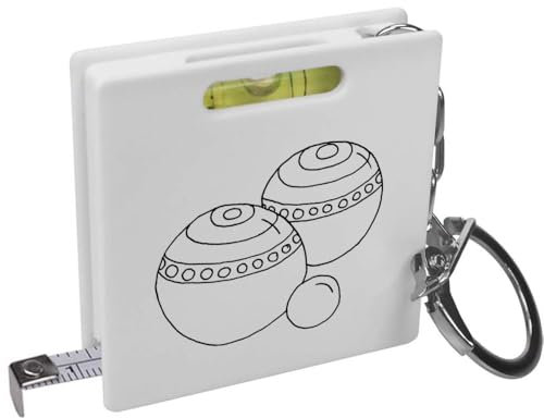 Azeeda 'Lawn Bowls' Keyring Tape Measure/Spirit Level Tool (KM00016278)