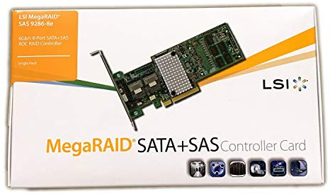 Broadcom LSI MegaRAID 9286-8e SAS SATA ROC RAID externer Speichercontroller LSI00332 8 Port L5-25421-20 (Einzelhandelsverpackung)