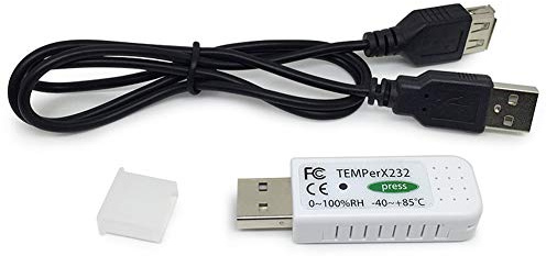 2-in-1-USB-Thermometer, Hygrometer, PC-Sensor, Hygrometer, unterstützt HID-Modus und COM-Port-Modus, Temperatur-Datenlogger, PC-Sensor, unterstützt externe Sonde (TEMPerX232)