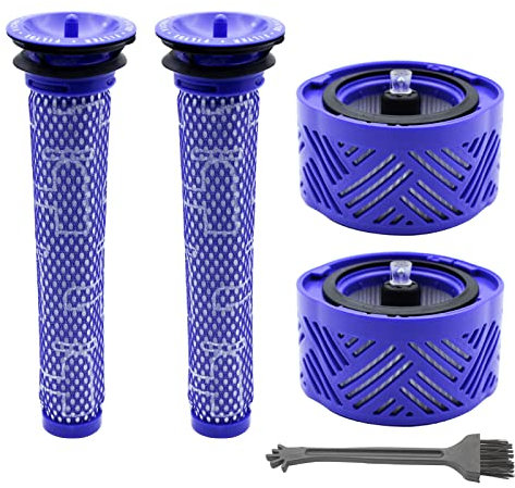 KENSHIRE 2 filtri per aspirapolvere V6, 2 pezzi V6, kit pre-filtro compatibile per Dyson V6 post filtro Absolute Animal Motorhead parti di ricambio per filtro