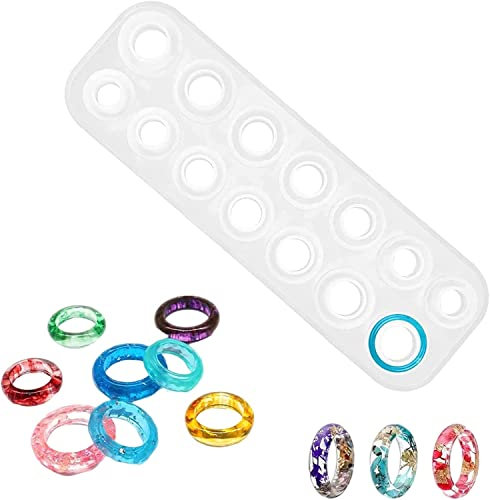 HBYMYDA Silikon Ring Formen DIY Ring Silikonform Ringform Schmuck Epoxidharz Formen für Dekoration Crafting Ring Anhänger Halskette Herstellung