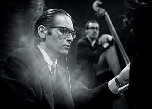 French Unicorn Poster Bill Evans Pianist Pianist Schwarz und Weiß Jazz Piano