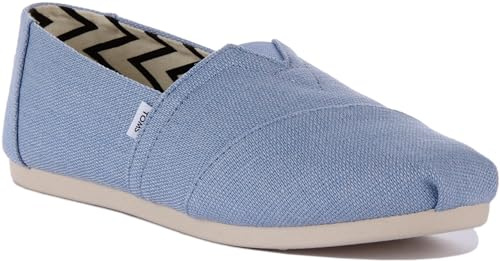 TOMS Damen Alpargata Heritage Leinwand Flacher Slipper, Blau (Cool Blue), 37.5 EU