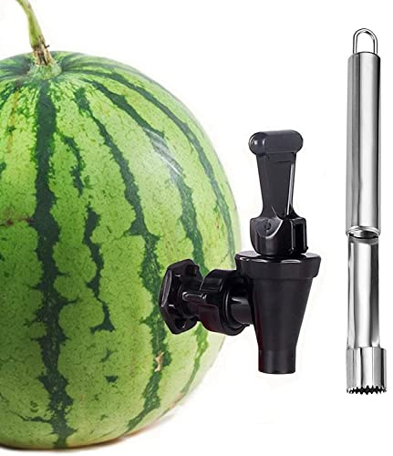 Melonen Zapfhahn Kit, Wassermelonen Getränkehähne Set, Zapfhahn Spender Set für Getränk direkt aus der Frucht Saft-Zapfhahn ideal für Melonen, Ananas Party-Cocktails fruchtigen Mixgetränken