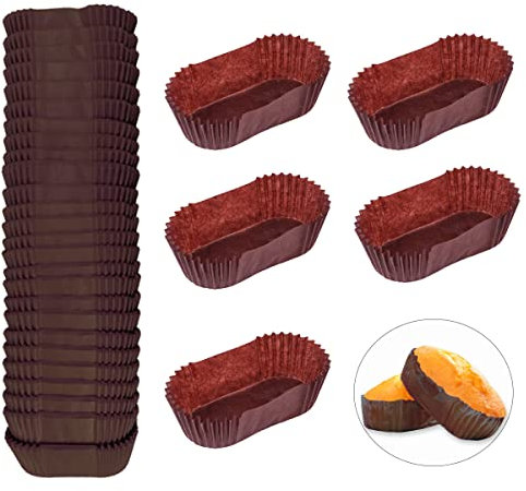 DOERDO 1000 pz teglia di carta per pagnotta usa e getta antiaderente pagnotta pane cottura fodere per torte, snack, cupcake, marrone