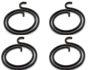 Door Handle Springs, Replacement Internal Coil Repair Spring Black zinc Coating (2 Turns x 1.8mm Thickness, Set of 4)