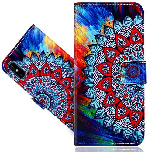 SHIYENA Coque pour Wiko Y81, Etui Protection Housse Premium en Cuir PU Pochette Fermeture Magnétique Flip Case pour Wiko Y81 Etui Portefeuille