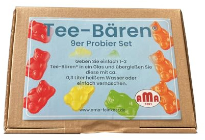 Tee-Bären® Probierset – 9 Sorten zum Naschen & Aufgießen | 9 fruchtige Sorten zum Vernaschen oder als Heißgetränk genießen