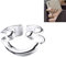 QQLADY Kreativer Lächeln-Ring, offener Ring aus 925er-Sterlingsilber mit Smiley-Gesicht, verstellbare Lächeln-Geometrie-Doppelbandringe (1PCS-a)
