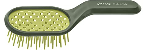 Jäneke Haarbürste, Kurvenbürste mit Vented, Limetten-Tasche, für Frauen, Erwachsene Frauen, Grob, Wellig, Lockig, Lindgrün