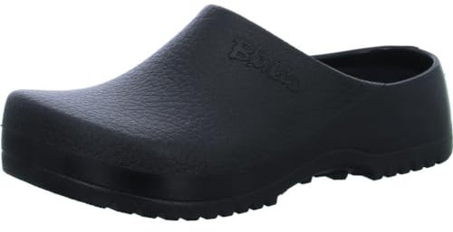 Chaussures professionnelles de type suédois Super Birki en polyuréthane noir avec semelle en liège et lin, Noir, 26.5 cm