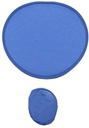 Foldable Round Fan, Summer Nylon Circular Fan, Flying Handheld Hand Disk Decorative Fans, Folding Fans(blue)