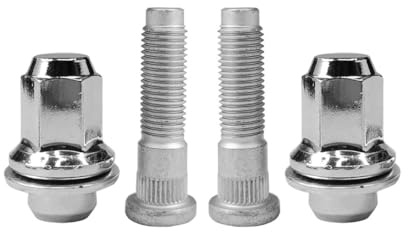 Mysttoo M12x1.50 Chrome Wheel Lug Stud Nut Set Compatible with 1999-2022 Jaguar S-Type X-Type F-Type XE XF XJ XJ8 XJR XK XK8 XKR, Replaces C2C35294 C2C35294010 (4PCS)