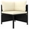 Gecheer Modular Ecksofa Gartenmöbel Sofa Polyrattan Lounge Couch Gartenliege Gartensofa Terasse Balkonmöbel Garden Lounge Sofa mit Kissen Schwarz Poly Rattan