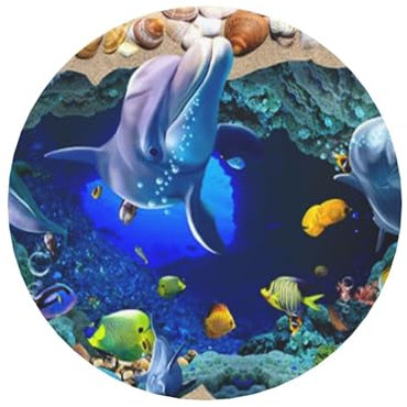 FZGGWYHL 3D-Kühlschrankmagnete, Motiv: Unterwasserwelt, Delfin-Druck, niedliche Kühlschrankmagnete, dekorative Magnete, Heimdekoration