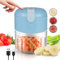 Jasfyee Hachoir Électrique 250ML, Mini Hachoir Coupe Oignon Automatique Acier Inoxydable 3 Lames, Hachoir Automatique Hachoir Legume Pour Lail, Viande, Fruit, Carotte, Saucisson