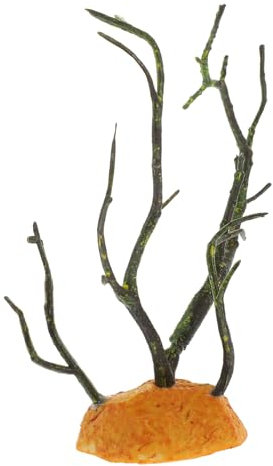 Milisten Plante Artificielle pour Terrarium Et Reptiles Base en Plastique Légère, Taille Adaptée, Décoration Réaliste pour Habitat De Lézard Et Aquarium