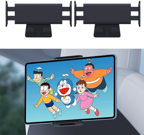 LANTU 2 Pcs Tablet Holder for Tesla Model 3/Y/X/S 360° Adjustable Tablet Holder Tesla Accessories for iPad, Galaxy Tablet, iPhone, Samsung, Android Mobile Phones and More