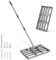 Rastrello livellatore per prato, strumento di livellamento per prato resistente con manico extra lungo in acciaio resistente, ideale per prati, cortile, giardini, campi da golf, fattorie e pascoli