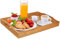 Dudoplatz Bandeja de bambú con Asas, Bandeja para Servir Ideas para cenar, té, Bar, Mesa, Bandeja de Desayuno, Buena para Fiestas o Bandeja de Cama (40 x 28 x 3 cm)