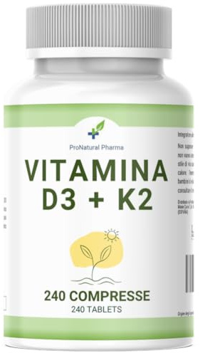 Vitamina D3 y K2 Alta Dosis 4000 UI + 125 µg | 240 micro comprimidos |Alta biodisponibilidad | Sistema inmunológico y Óseo