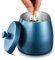 Tatxmalv Cendrier Coupe Vent D'extérieur, Cendrier en Céramique Noire etc, Cendrier Rétro avec Couvercle pour La Décoration de La Maison et du Bureau (Bleu)