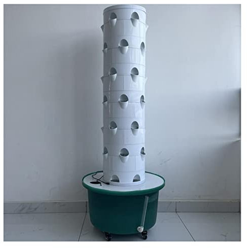 Kit sistema di coltivazione idroponica, Kit di coltivazione idroponica verticale for serra Tipo rotondo aeroponico Torre Giardino Piantare Lattuga Fragola Cucina domestica per la cura e l'irrigazione