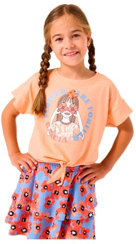 Garcia Mädchen T- Shirt Kurzarm, Größe:92/98, Farbe:Fresh Coral