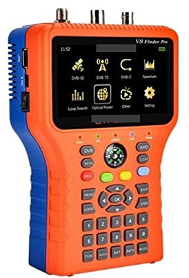 Signalfinder, V8 Finder Pro/Finder2 HD H.265 Satellitensignal-Finder S2X/T2/C/ATSC-C Automatische Winkelberechnung von AZ, EL Unterstützung von ACM AHD,Tragbar und praktisch(V8 Finder pro)