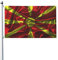 Doppelseitige, seidige Flagge Nordmazedoniens, 90 x 150 cm, dekoratives Banner, lebendige Farben, Polyester, Heim und Hof